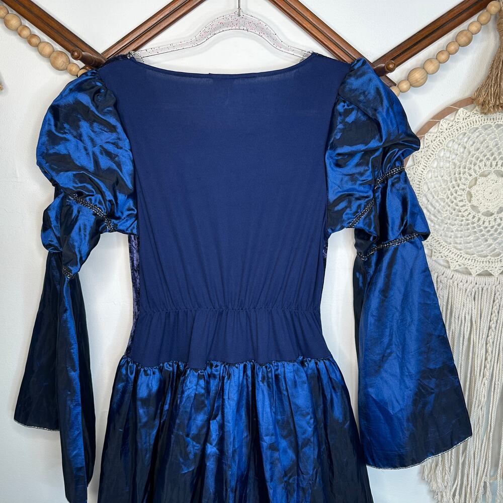 Unbranded Blue Printcess Historical Fancy Regal Costume Dress - Picture 6 of 6